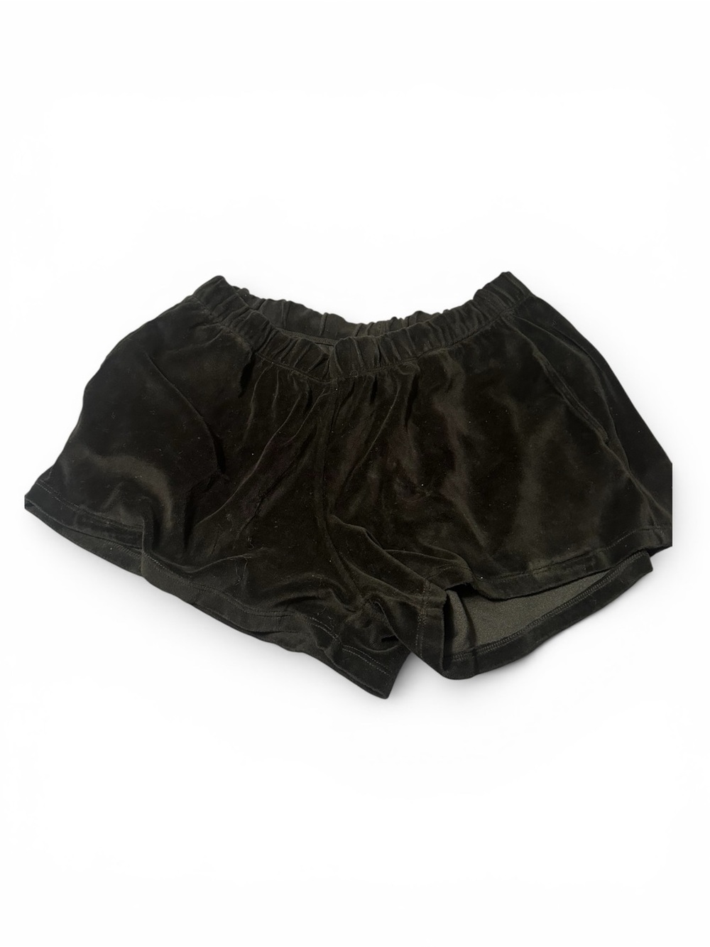 NWT Suzi Kondi Black Velour Track Shorts US L